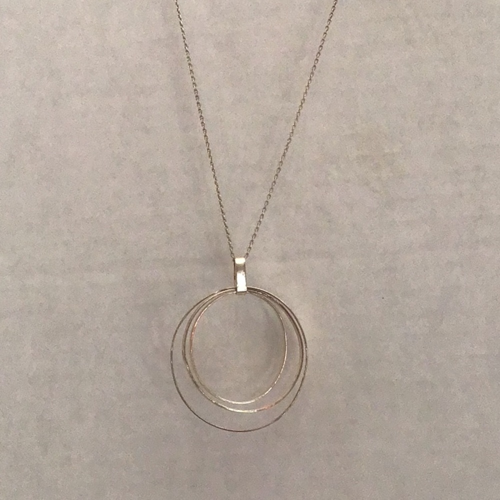 Chic Triple Circle 925 sterling Silver Necklace